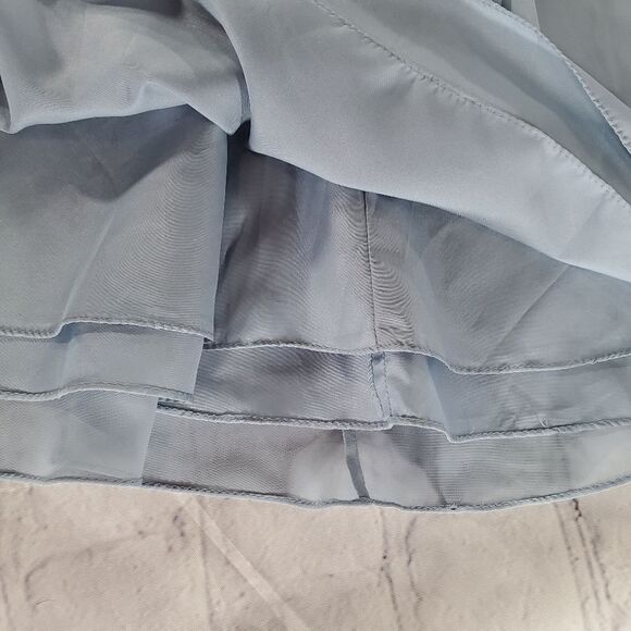 🦋Kanali K Grayish Blue Ruched Strapless Cocktail Dress Size 6 - Picture 5 of 15